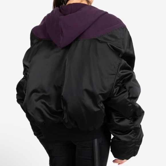 UNRAVEL NYLON HYBRID ZIP HOODY BOMBER - Picture 4 of 15